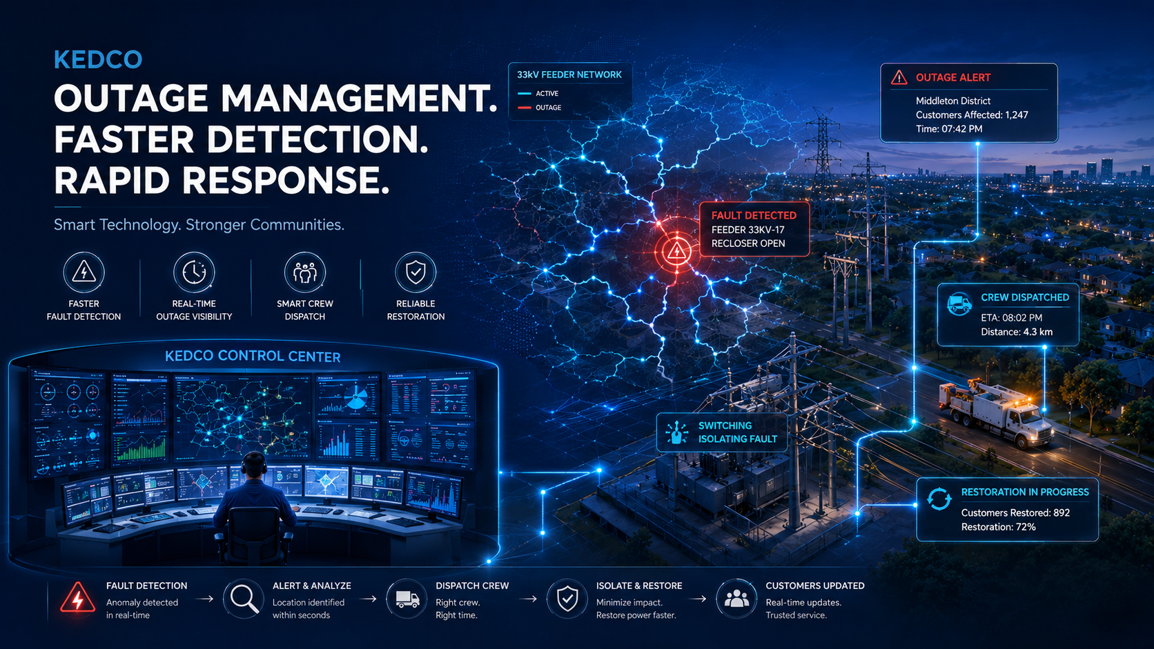 Digital outage management centre